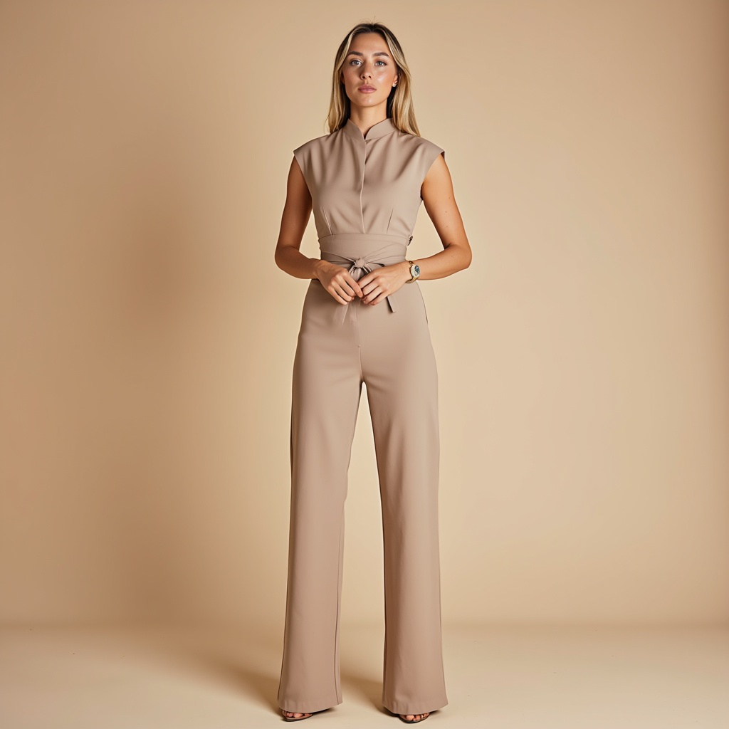 ROXY | Sleeveless jumpsuit with high neckline